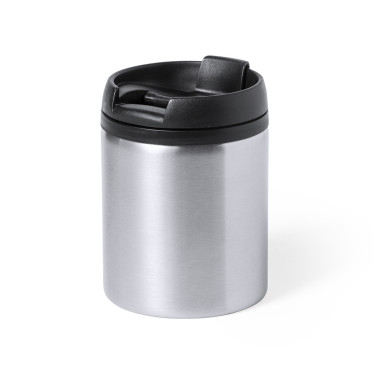 Bicchiere termico personalizzabile acciaio inox 160 ml con coperchio dispenser