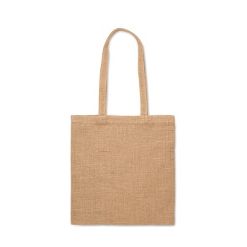 Borse shopper juta personalizzate con logo - ZOLANG - Shopper con manico lungo in iut