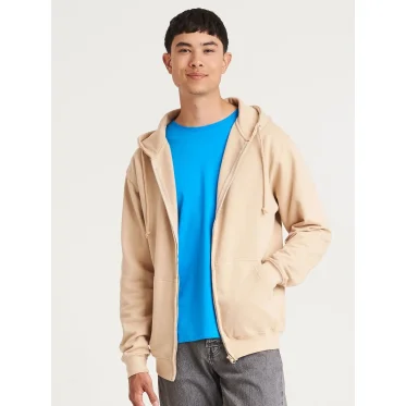 Felpa con cappuccio personalizzabile Just Hoods by AWDis con zip e marsupio