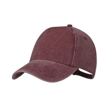 Cappellino a 5 pannelli personalizzabile effetto lavato cotone morbido
