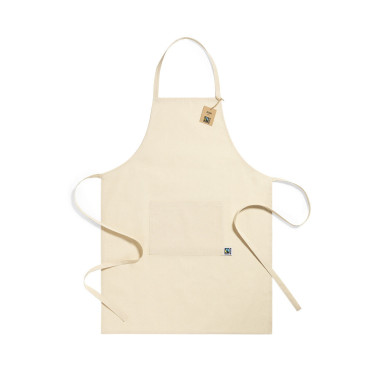 Grembiule personalizzabile cotone naturale Fairtrade con tasca pratica