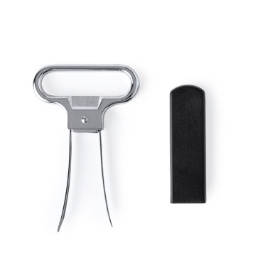 Cavatappi personalizzabile meccanismo non invasivo acciaio inox con custodia nera