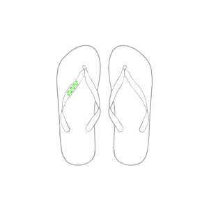 Cinghia esterna del sandalo sinistro