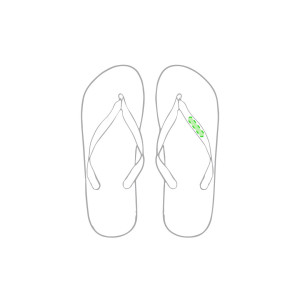 Cinghia esterna del sandalo destro