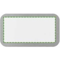 on metal badge