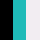 black/turquoise/white