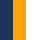 french navy/orange/white
