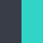 Anthracite/Turquoise blue