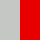 light-grey melange/red