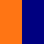 fluorescent orange/navy